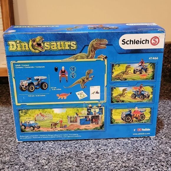 New Schleich Quad Escape From Velociraptor Dinosaurs Playset 41466 - Picture 3 of 12